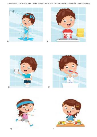 Partes íntimas. públicas