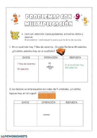 Problemas de Multiplicación