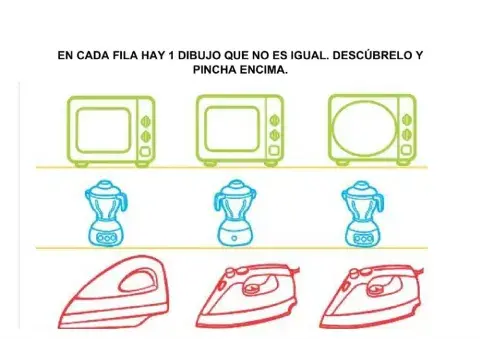 Descubre los dibujos que no son iguales