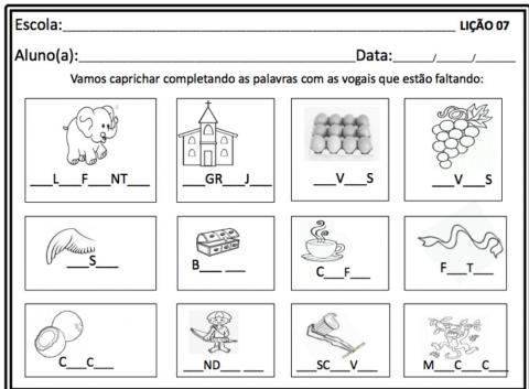 Vogais - Alfabetização