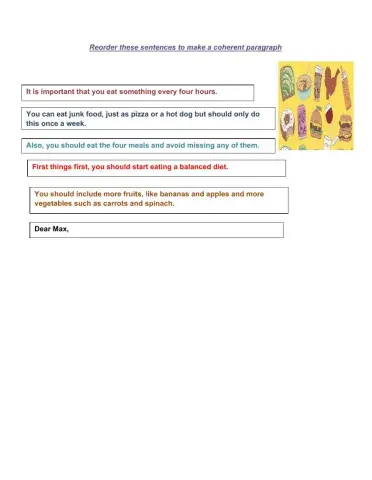 Reorder sentences in a paragrph