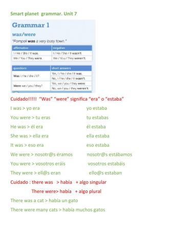 Smart planet unit 7 grammar