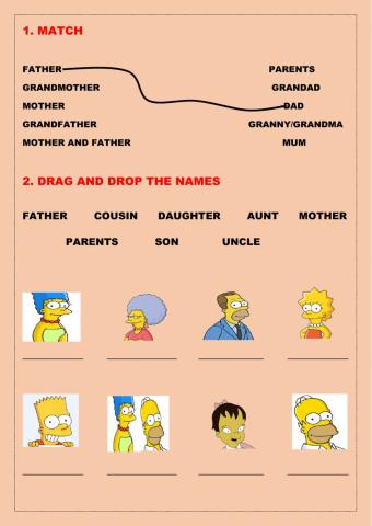 Match, drag and drop