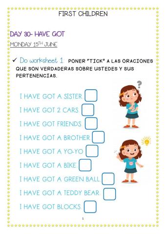 first children june 1