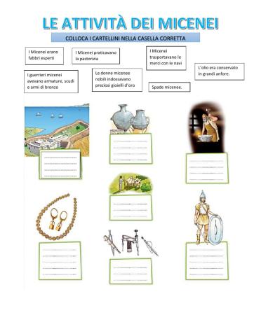 Le Attività dei Micenei