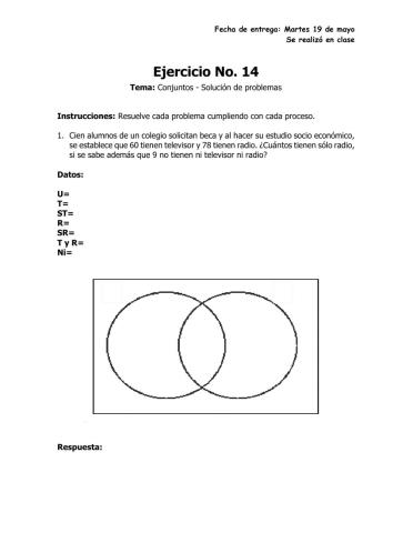 Problemas sobre conjuntos