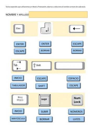Teclas que usamos en Word y Powerpoint