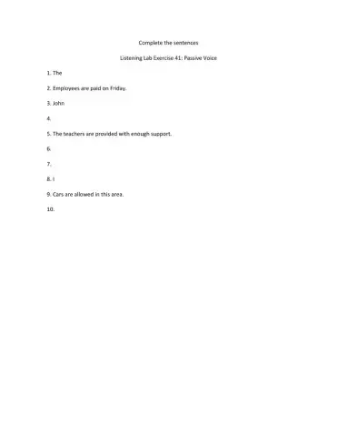 Listening Passive voice