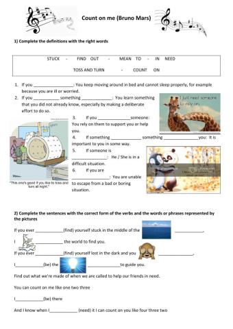 Count on Me - Bruno Mars - 1st Conditional