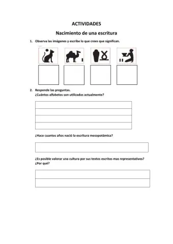 Nacimiento de la escritura