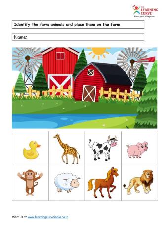 Identify the farm animals
