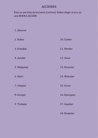 Buenas y malas acciones