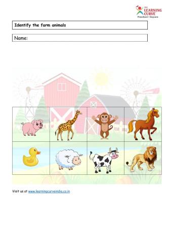 Identify the farm animals