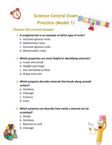 Science -  Grade 5 - Term 3 Practice exam-