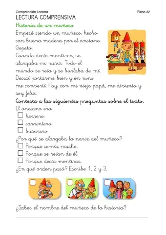 Lectoescritura-Ficha 32-Lectura comprensiva