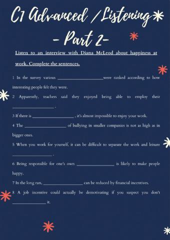 C1 Advanced - Listening part 2