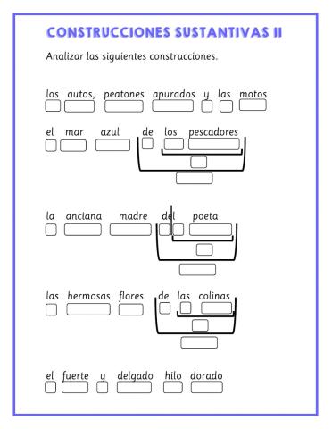 Construcciones sustantiva