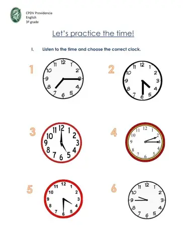 Daily tasks and time