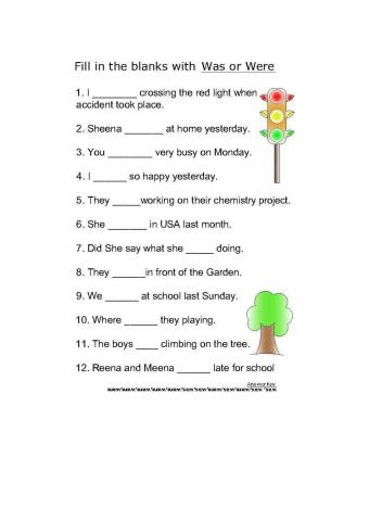 Past simple of the verb to be