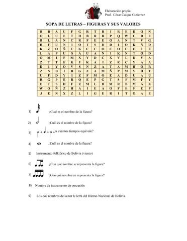 Figuras y sus valores - música