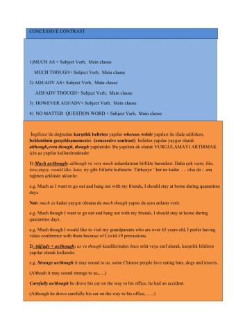 Much as, no matter+question word, however adj-adv