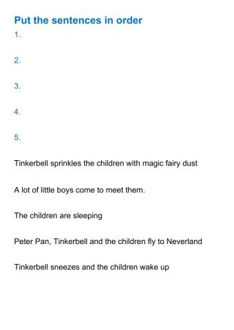 Peter Pan, parts 1, 2, 3