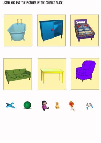 In, on, under - Toys