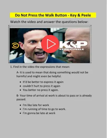 Do Not Press the Walk Button - Key & Peele