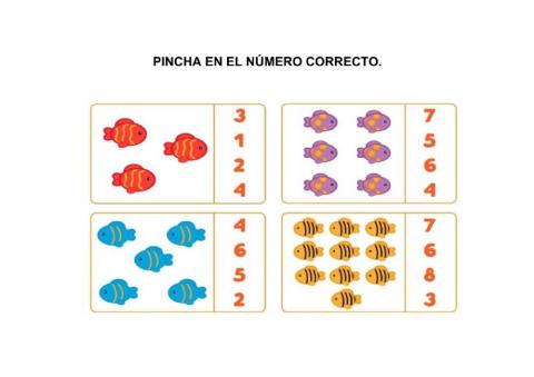 Pincha encima del número correcto