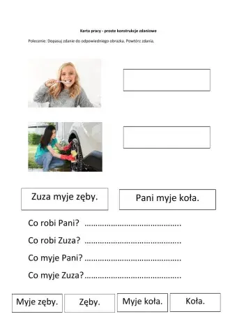 Proste konstrukcje zdaniowe