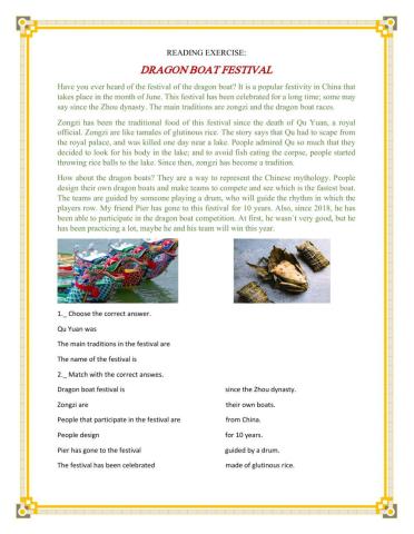 Reading Exercise: Dragon Boat Festival