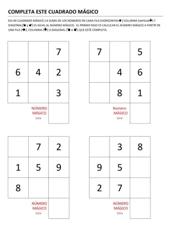 CUADRADOS MÁGICOS 3
