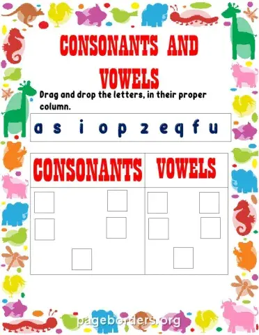 Consonants and Vowels