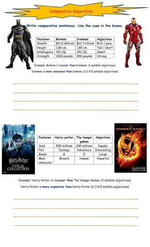 Comparative adjectives