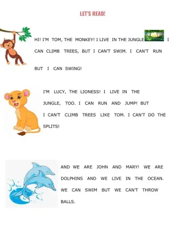 What can animals do?