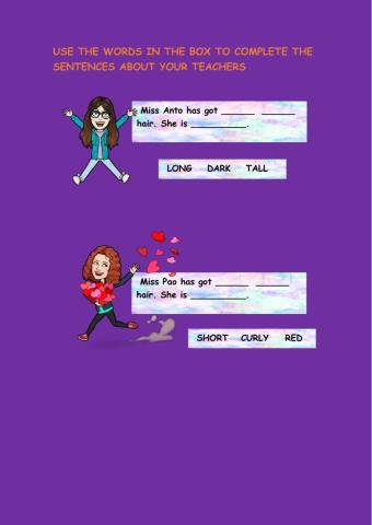 Complete the sentences