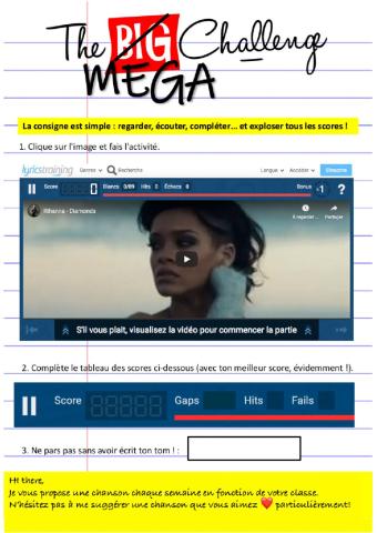 Rihanna Diamonds song challenge