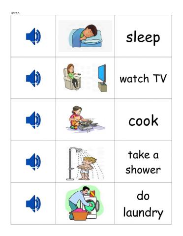 daily activities at home 