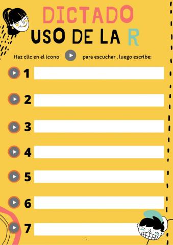 Dictado de la r