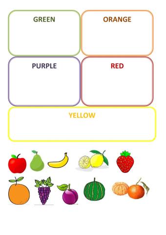 Fruits and Colours