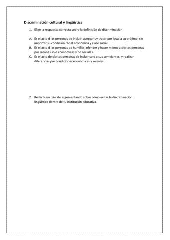 Discriminación cultural