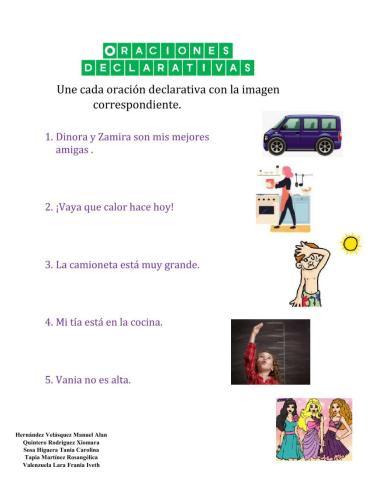 Oraciones declarativas