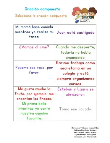 Oraciones compuestas