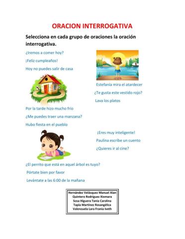 Las oraciones Interrogativas