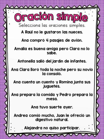 Oración simple