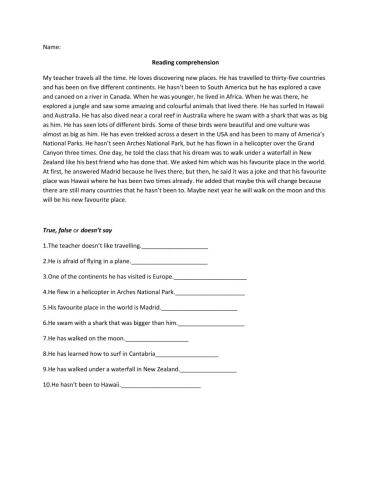 My teacher's travels