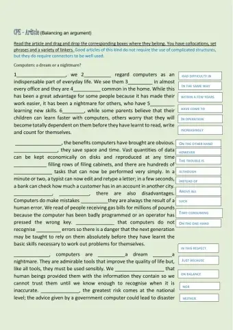 Discourse markers - writing CPE