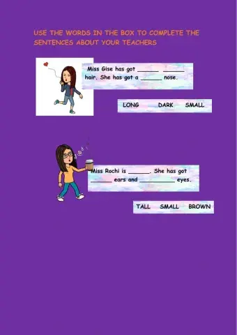 Complete the sentences