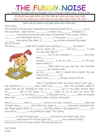 Simple Past - The funny noise