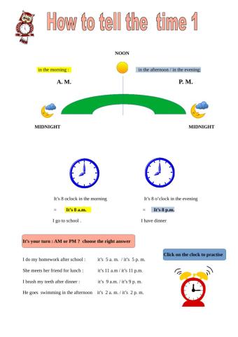 How to tell the time